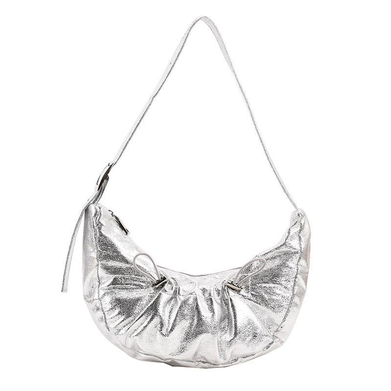 Holographic Crescent Shoulder Bag