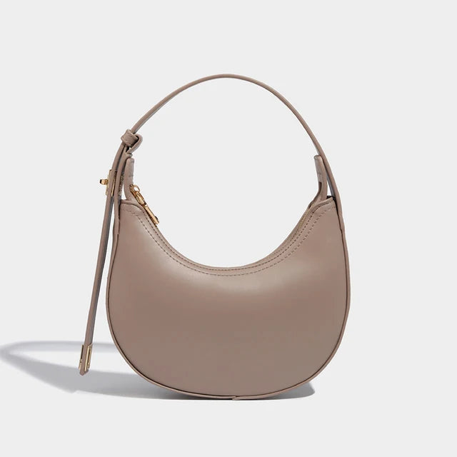 Soft PU Half-Moon Tote