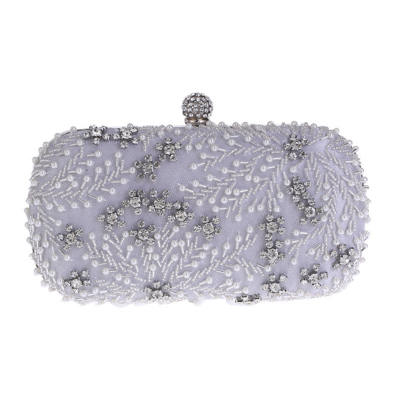 Diamond Embroidered Evening Clutch