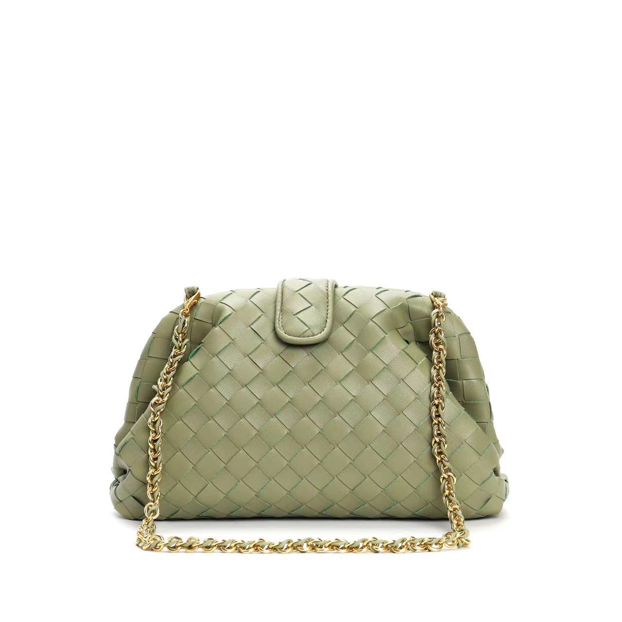 Woven Leather Square Bag