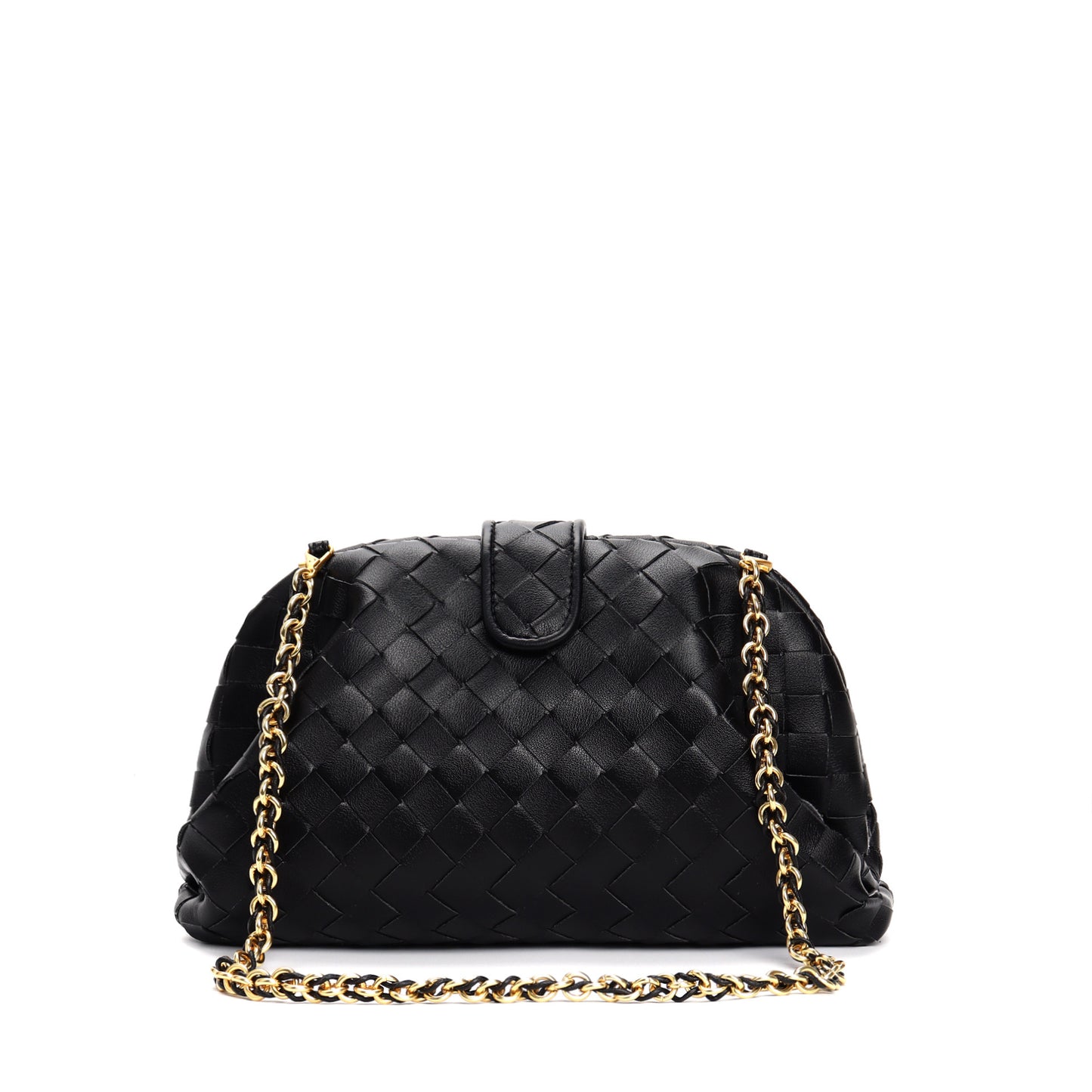 Woven Leather Square Bag