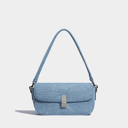 Denim Flap Underarm Bag