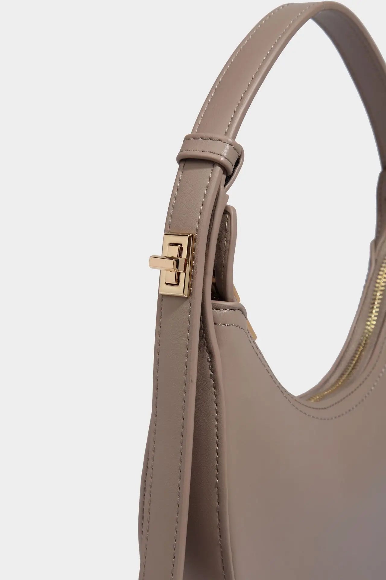 Soft PU Half-Moon Tote