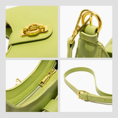 Half-Moon Leather Crossbody