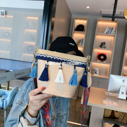 Boho Straw Woven Tote