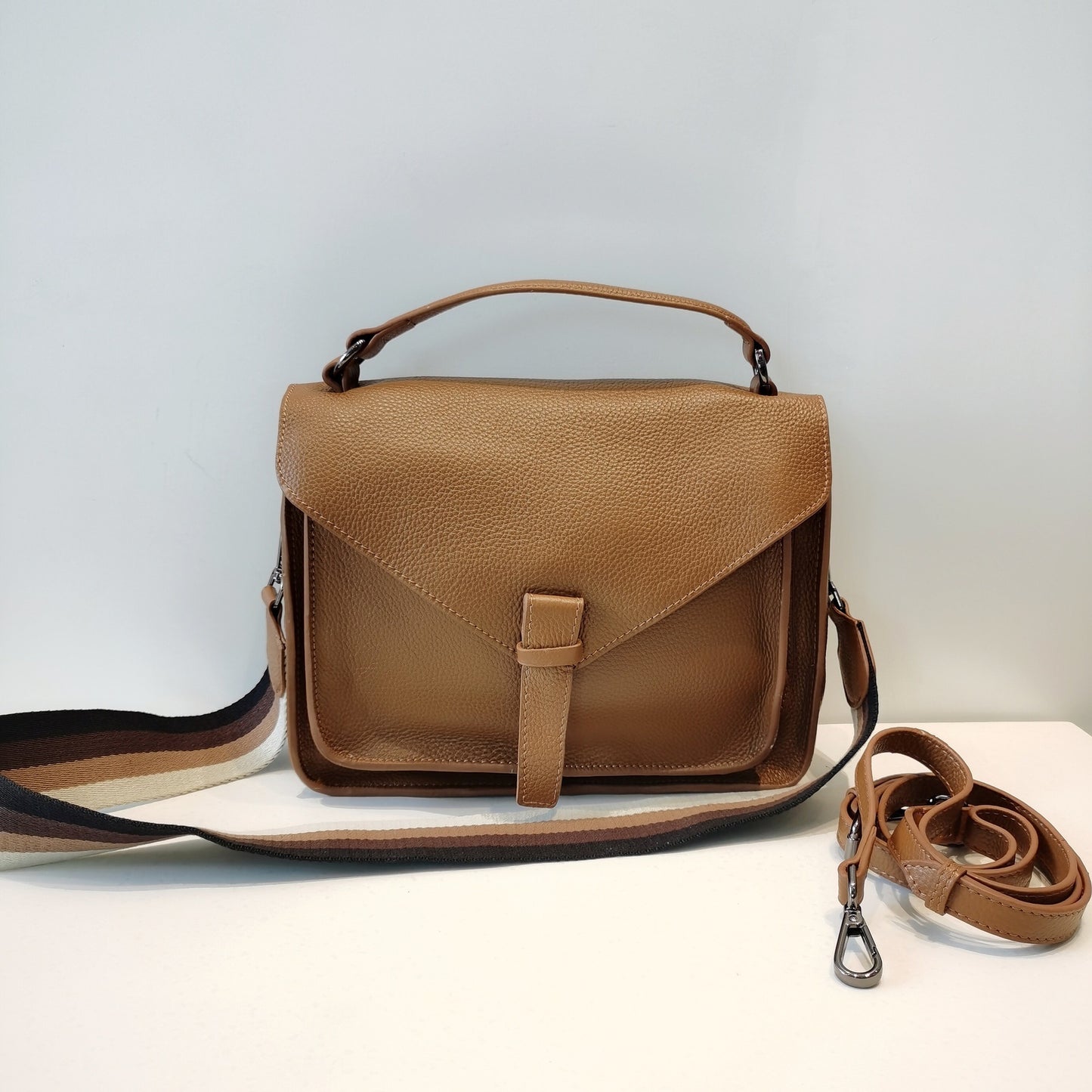 Retro Leather Messenger Bag