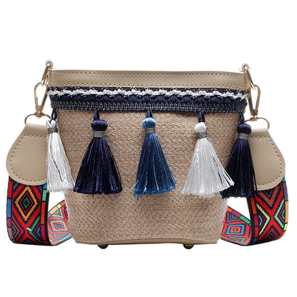 Boho Straw Woven Tote