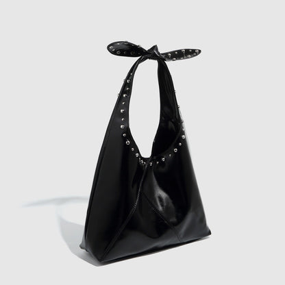 Tote Bag Rivet Bow Underarm Bag Women's Bucket Bag