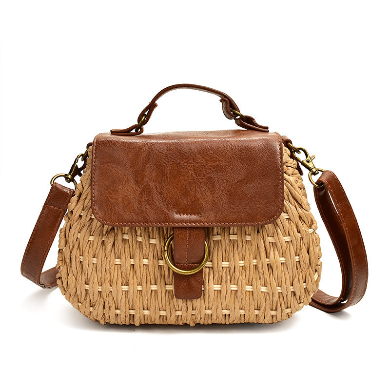 Antique Woven Straw Tote