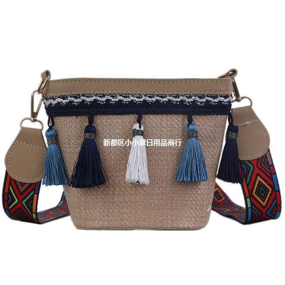 Boho Straw Woven Tote