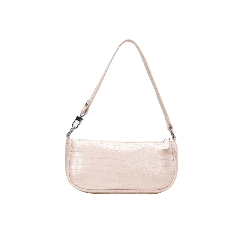 Light cooked style solid color simple shoulder bag
