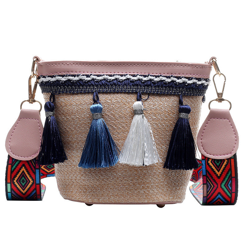 Boho Straw Woven Tote