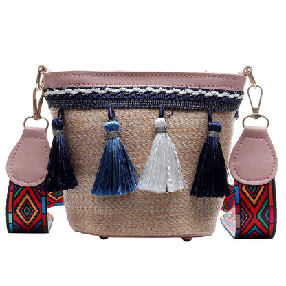 Boho Straw Woven Tote