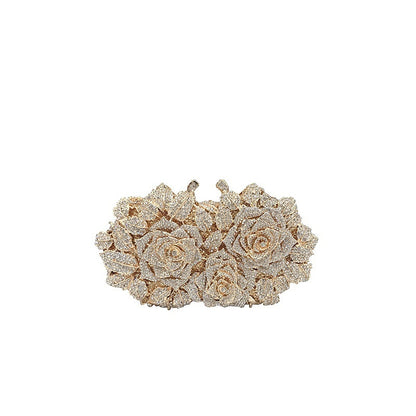Hollow Flower Diamond Clutch