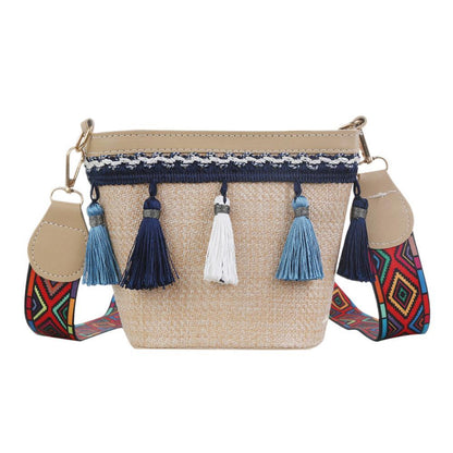 Boho Straw Woven Tote