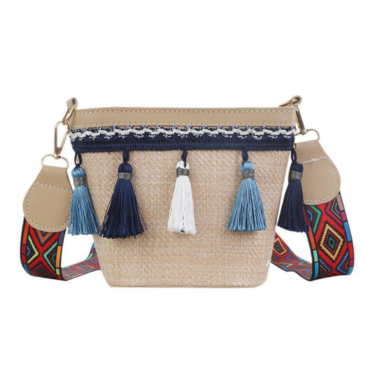 Boho Straw Woven Tote