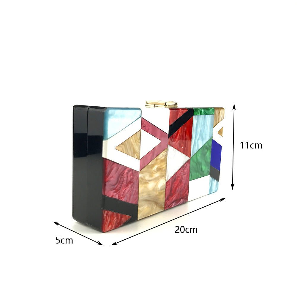 Multicolor Acrylic Clutch