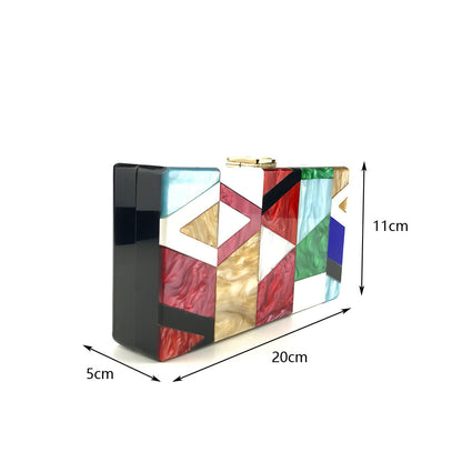 Multicolor Acrylic Clutch