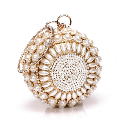 Pearl Round Evening Clutch