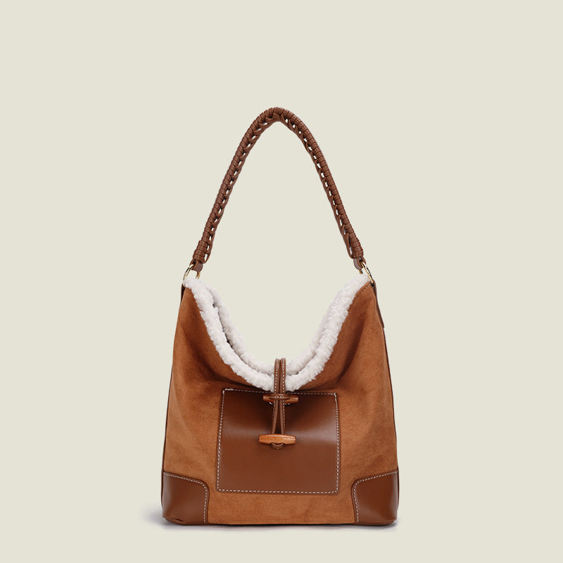 Spliced Bucket Shoulder Tote