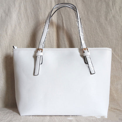 Cross-Grain Leather Handbag