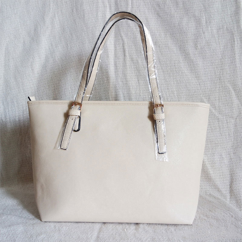 Cross-Grain Leather Handbag