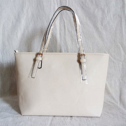 Cross-Grain Leather Handbag