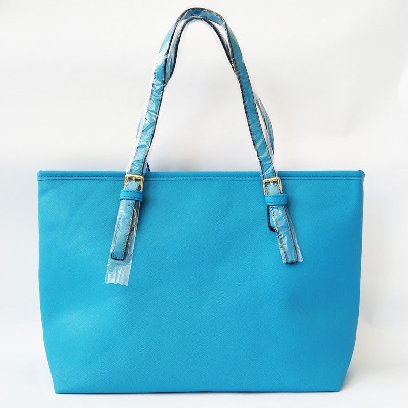 Cross-Grain Leather Handbag