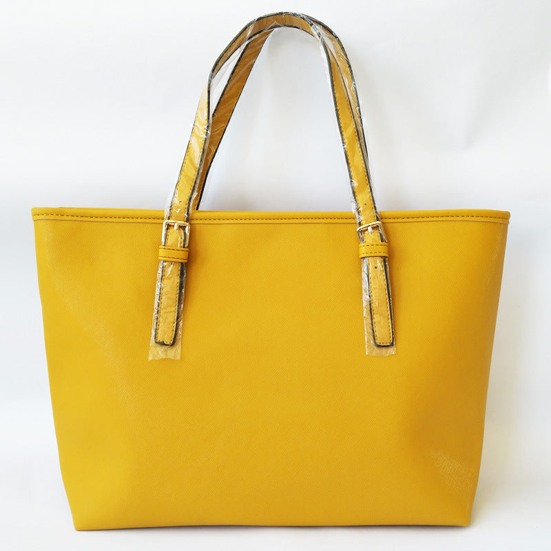 Cross-Grain Leather Handbag