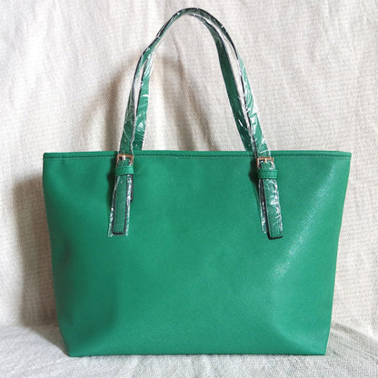 Cross-Grain Leather Handbag