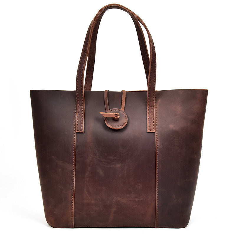 Retro Luxe Leather Tote