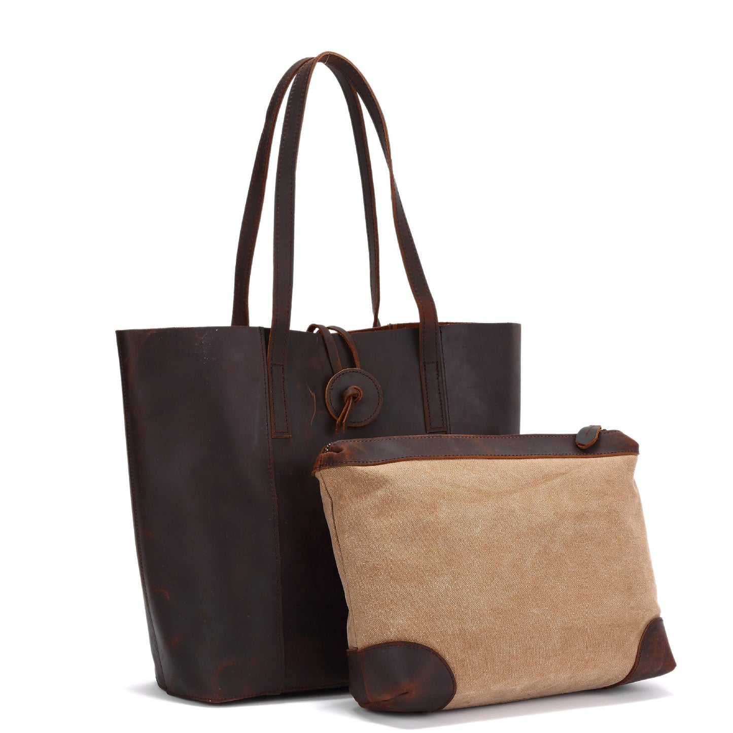Retro Luxe Leather Tote