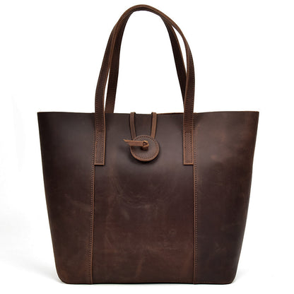 Retro Luxe Leather Tote