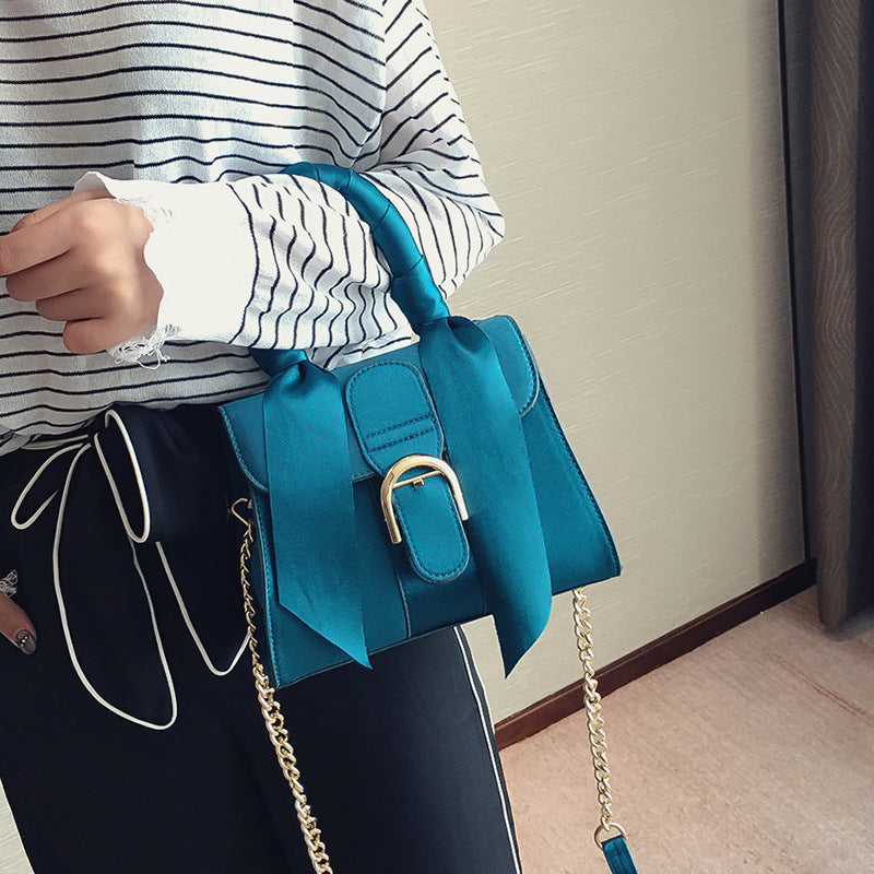 Velvet Bow Shoulder Bag