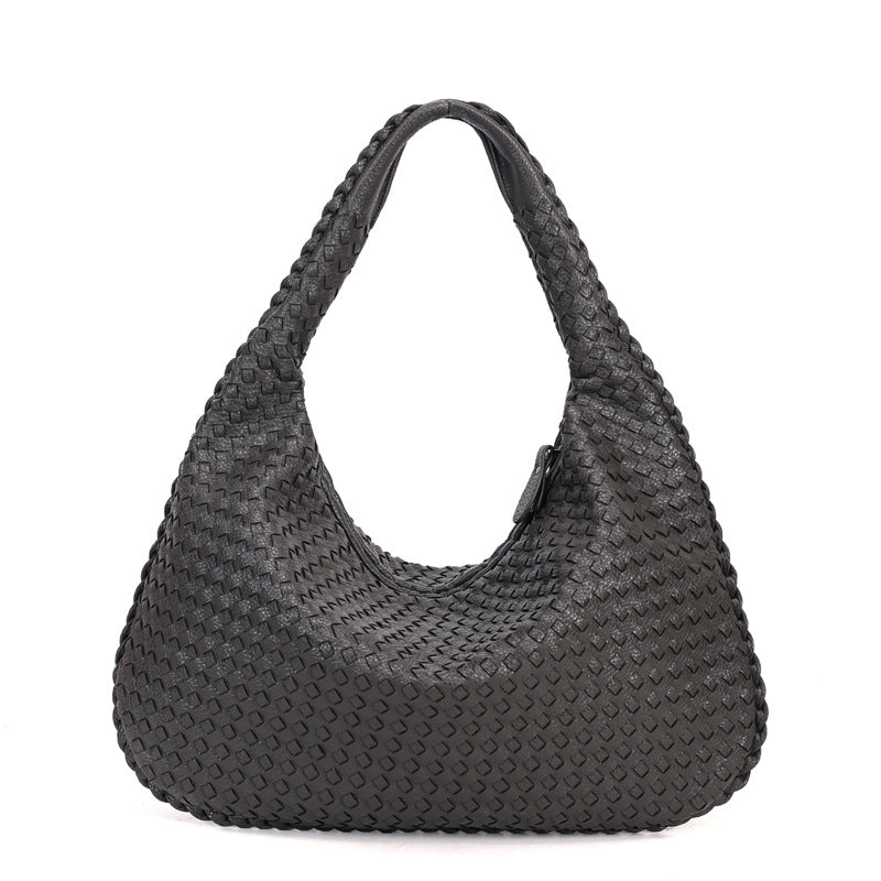 Handwoven Patchwork Hobo Bag
