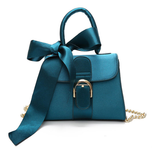Velvet Bow Shoulder Bag