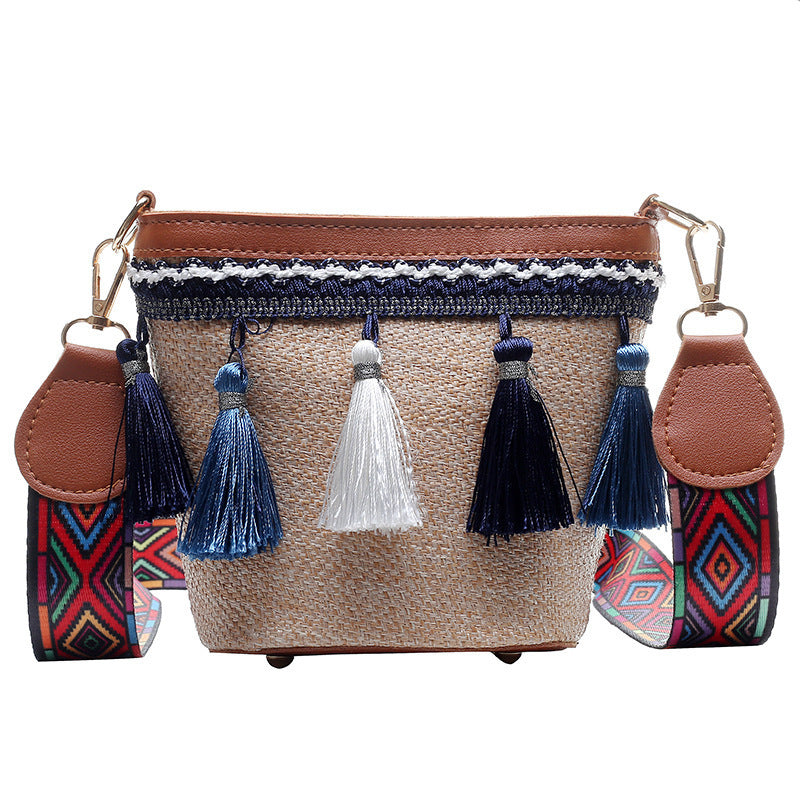 Boho Straw Woven Tote