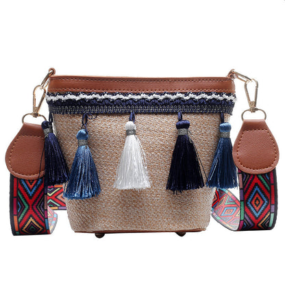 Boho Straw Woven Tote