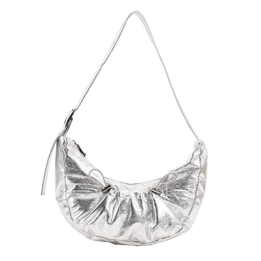 Holographic Crescent Shoulder Bag