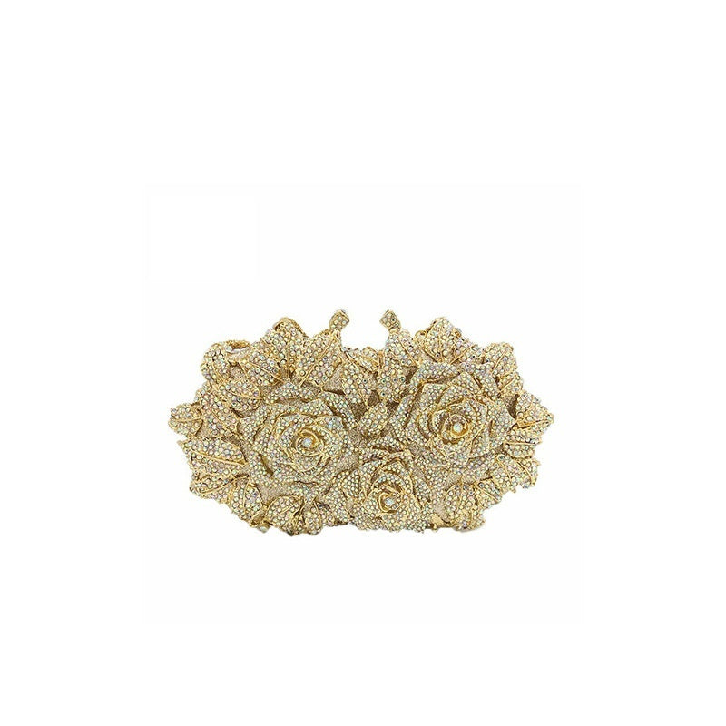 Hollow Flower Diamond Clutch