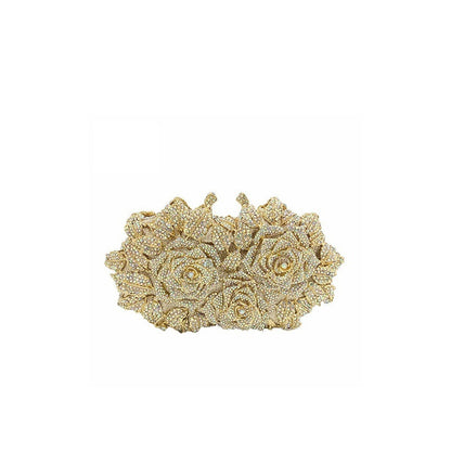 Hollow Flower Diamond Clutch