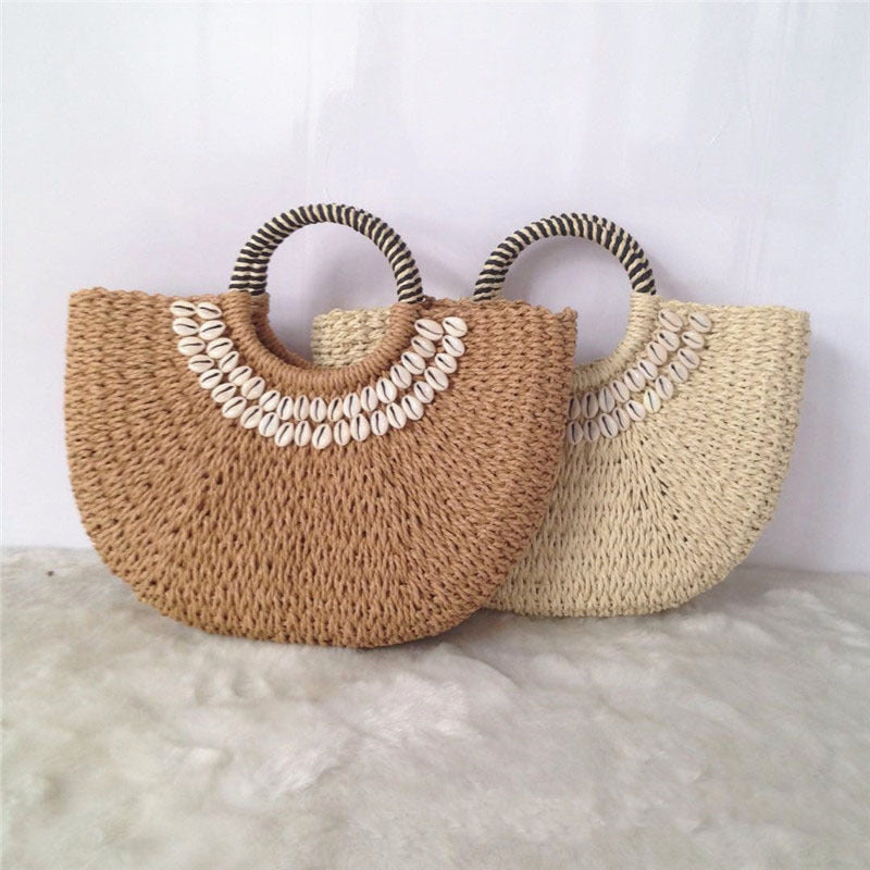 Hand-Stitched Shell Tote