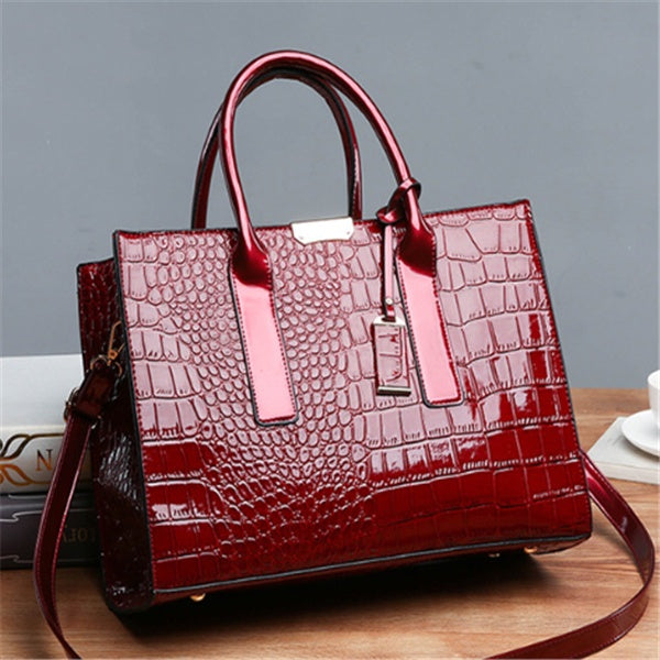 Diagonal Solid Color Stone Tote Bag