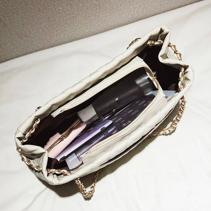 Quilted Chain Messenger Bag