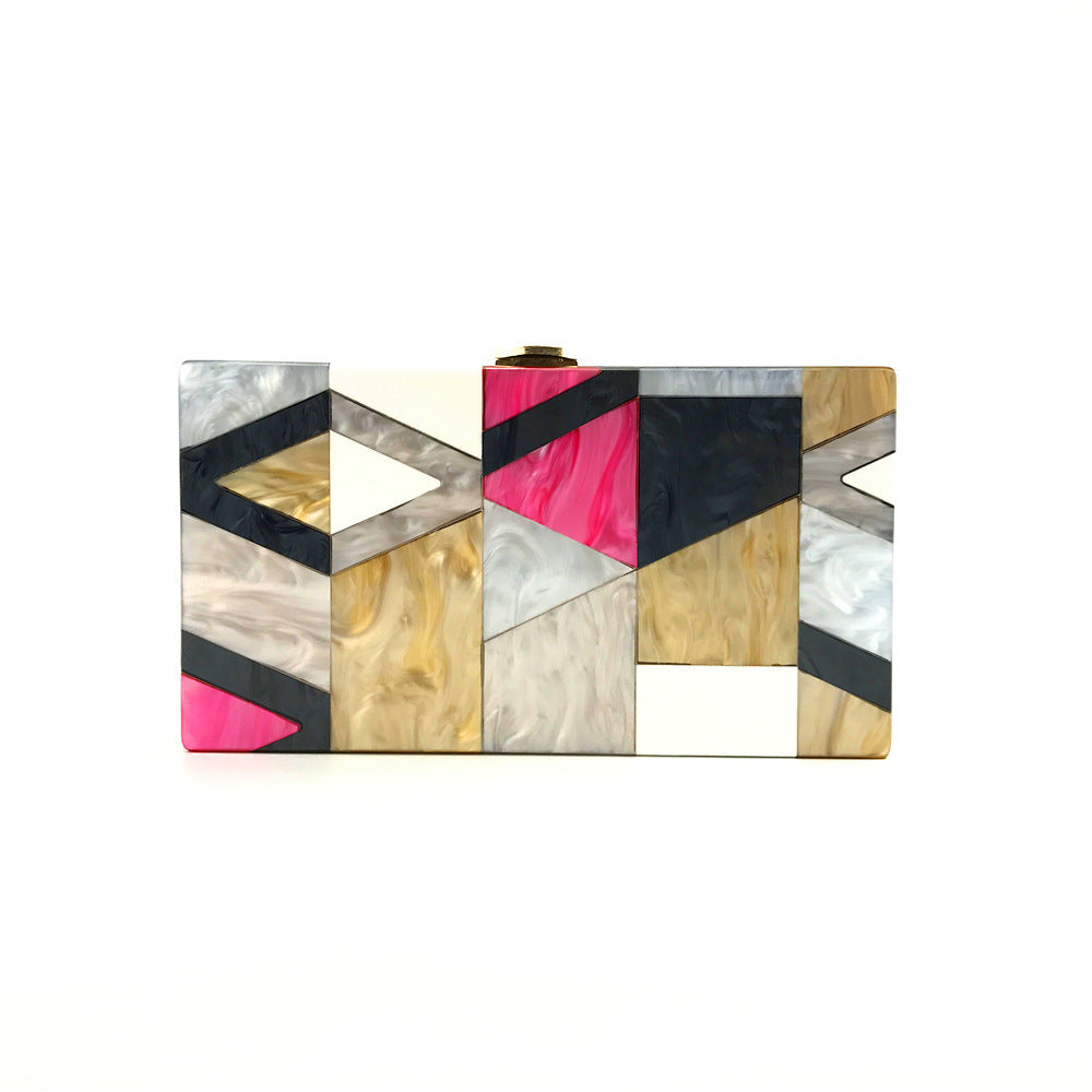 Multicolor Acrylic Clutch