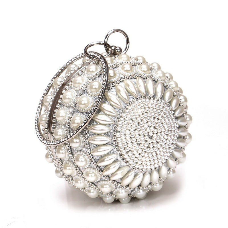 Pearl Round Evening Clutch