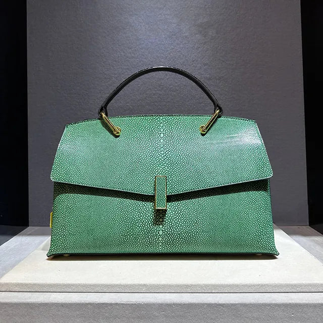 Pearl Shell Cowhide Tote