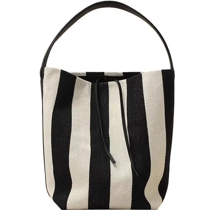 Contrasting Strap Tote Bag