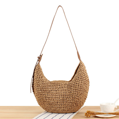 Simple Casual Paper String Hand-woven Bag Tote Bag