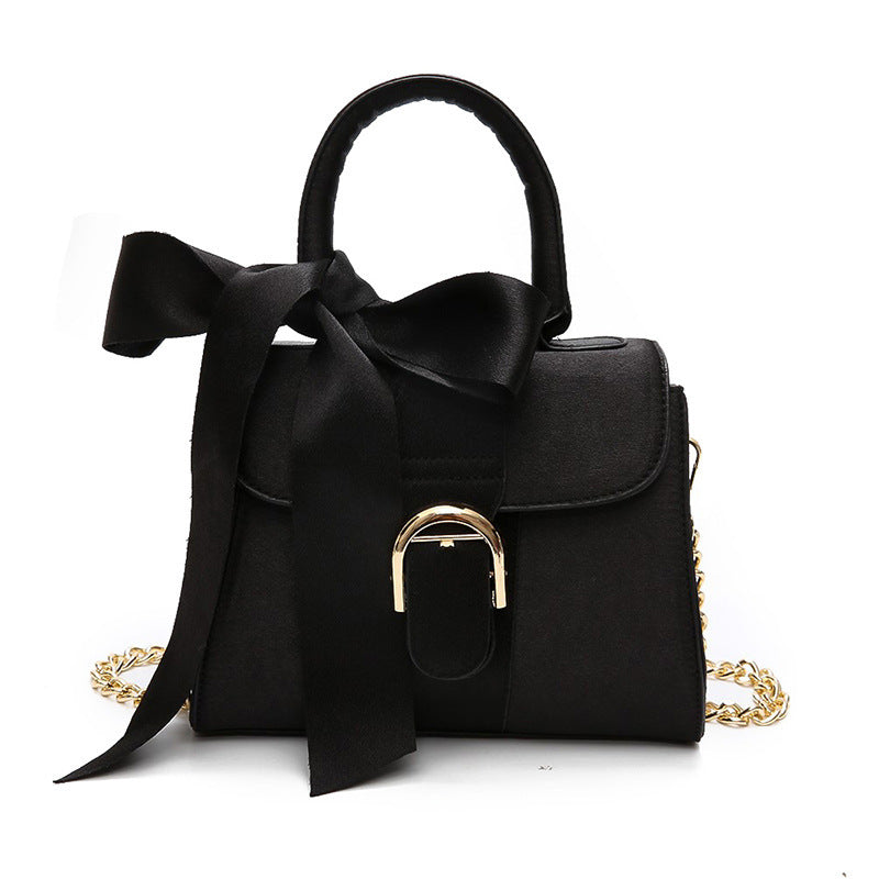 Velvet Bow Shoulder Bag